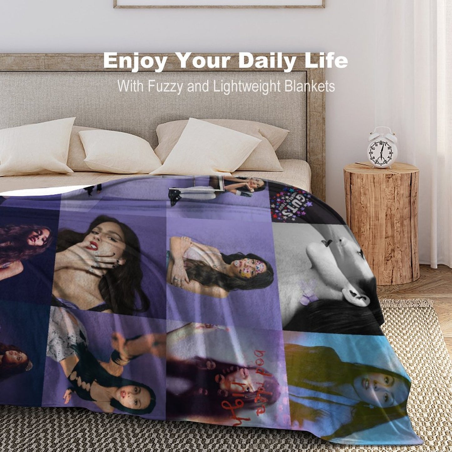 Olivia Rodrigo Albums Cover Throw Blanket