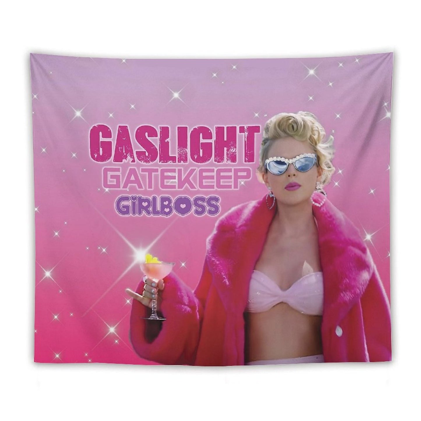 Taylor Gaslight Gatekeep Girlboss Tapestry