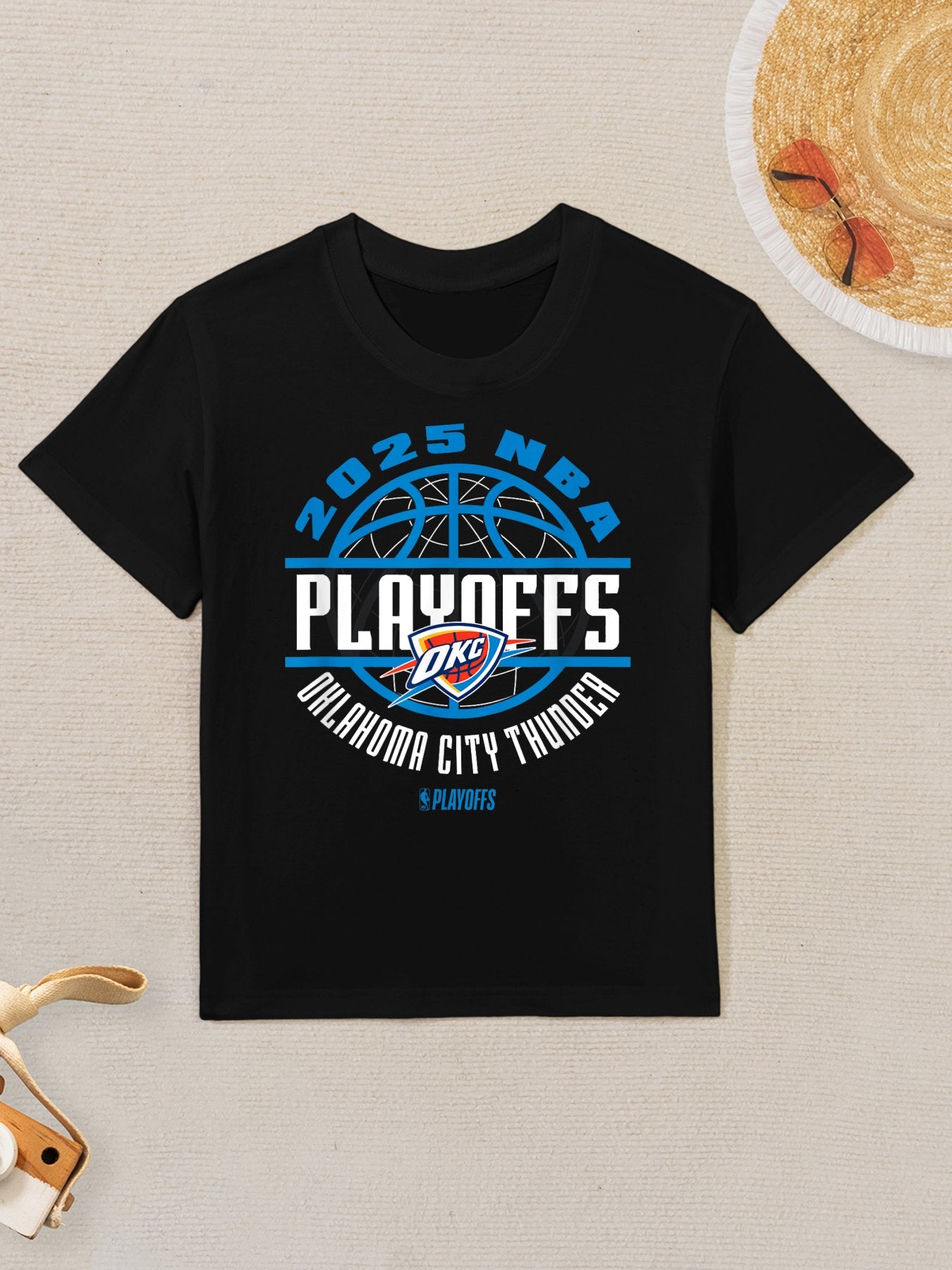 NBA Official Oklahoma City Thunder 2025 Playoffs Game Time Kids T-Shirt