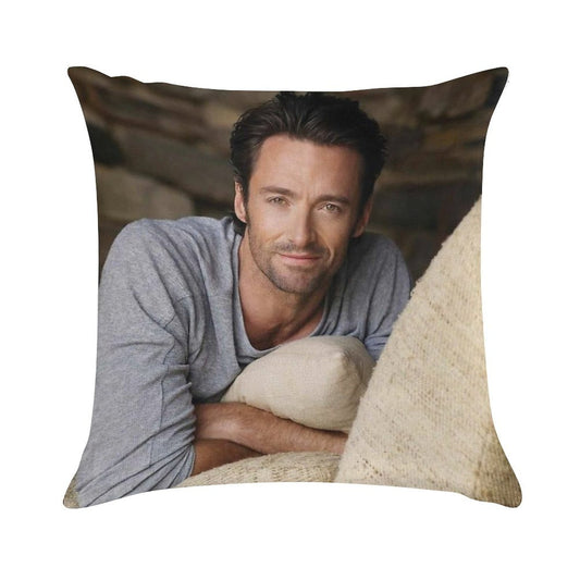 Hugh Jackman Soft Reinforced Edging Throw Pillow