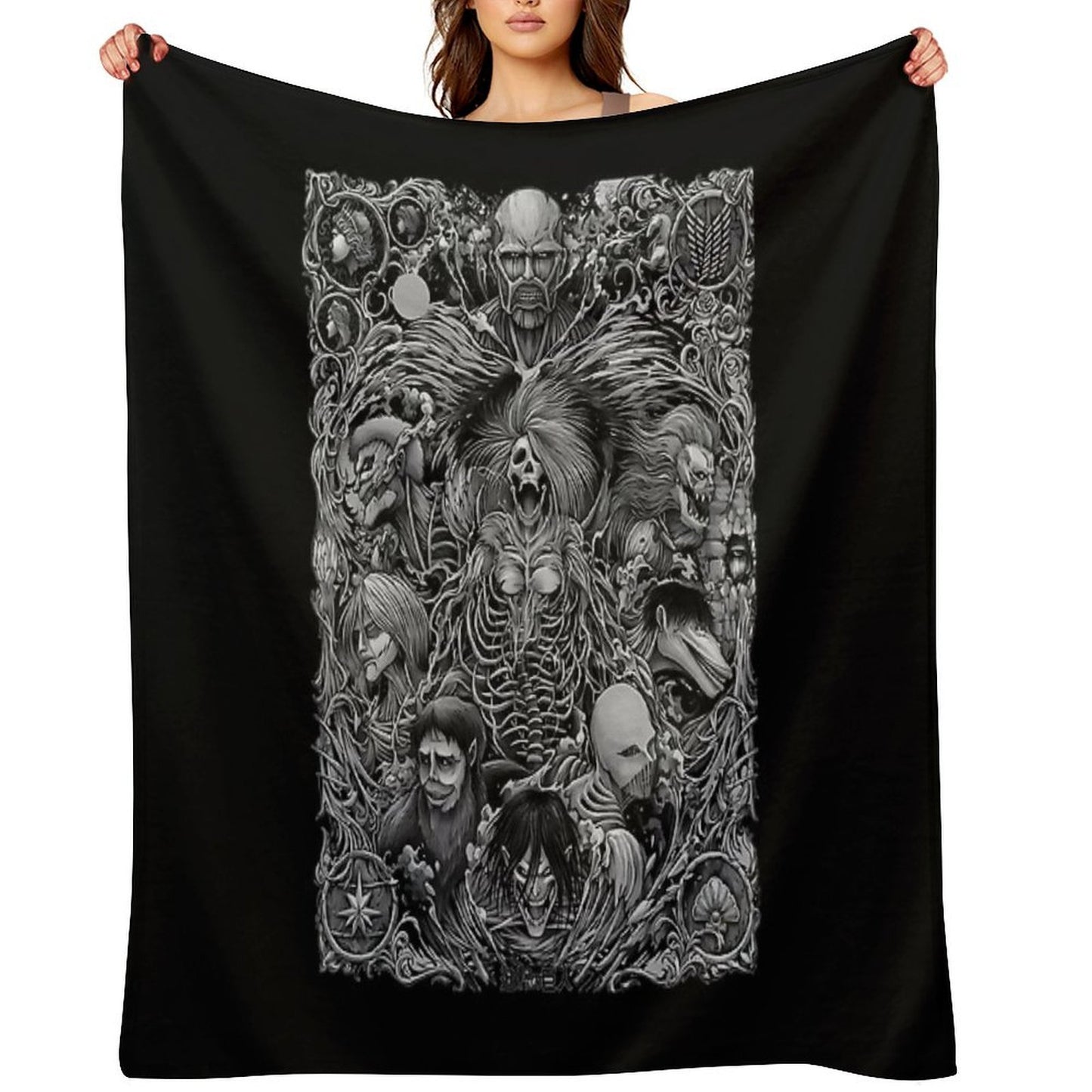 Roots Skull Throw Blanket