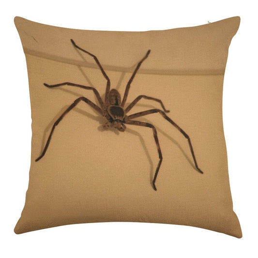 Australian Huntsman Spider Linen Throw Pillow Cover