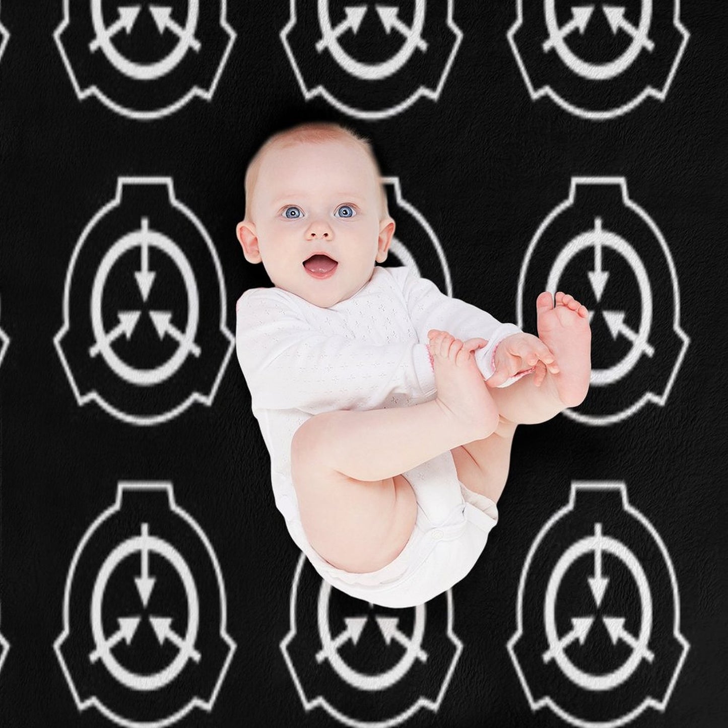 SCP Symbol (Black) Throw Blanket