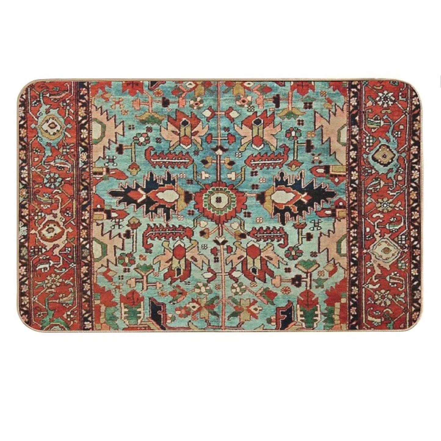 Antique Heriz Persian Carpet Print Bath Mat