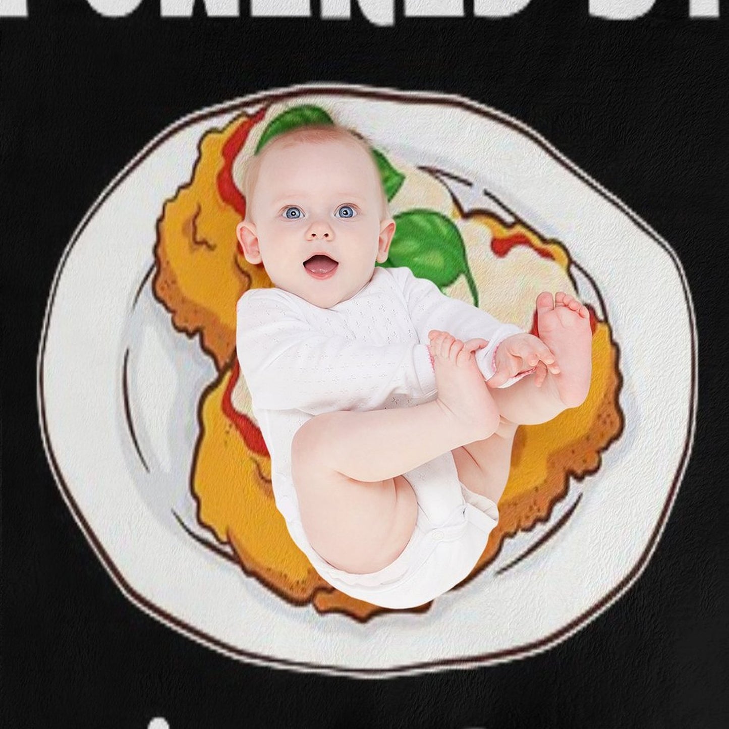 Italian Foodie Parmesan Powered By Chicken Parm Design Throw Blanket