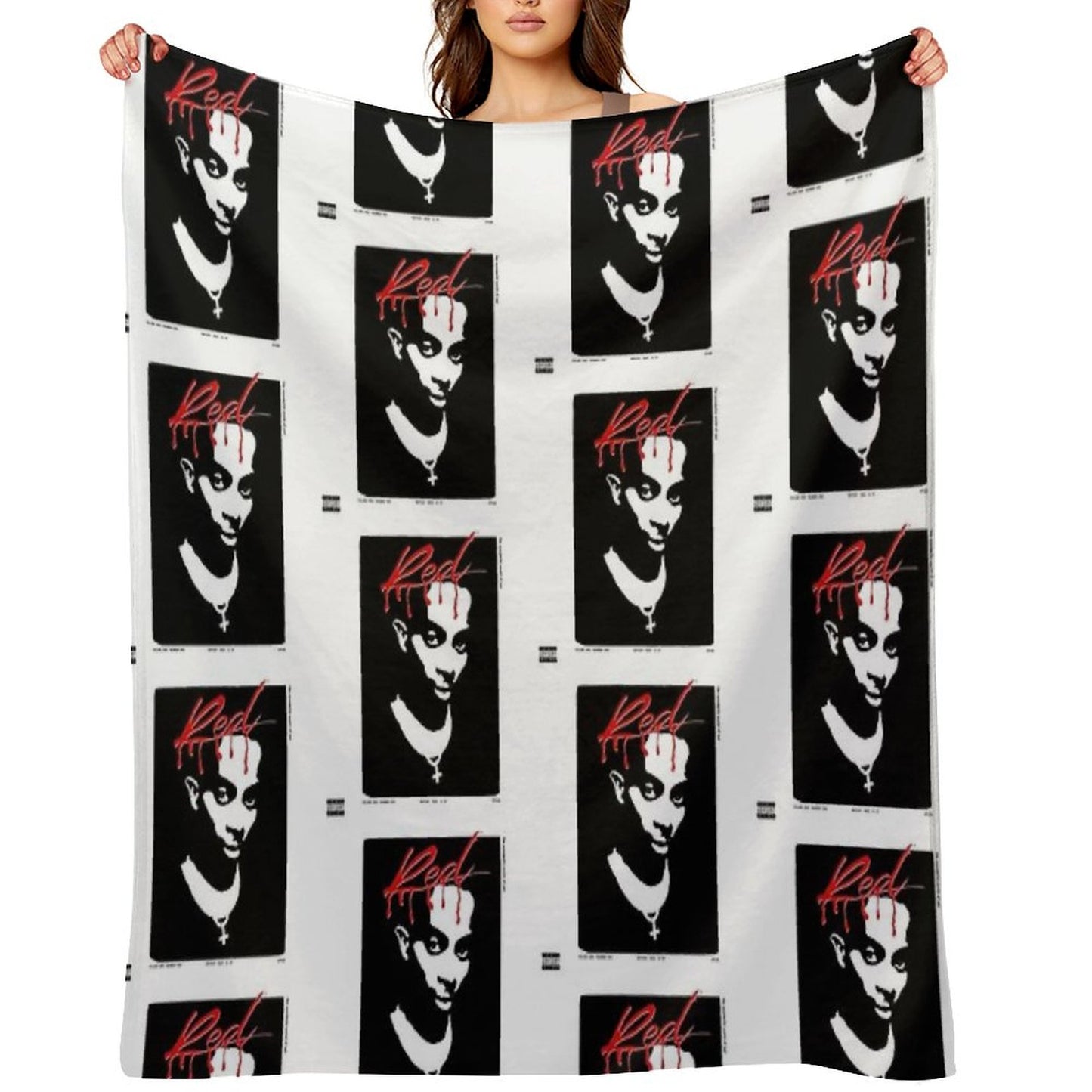 Playboi Carti Whole Lotta Red Album Cover Throw Blanket