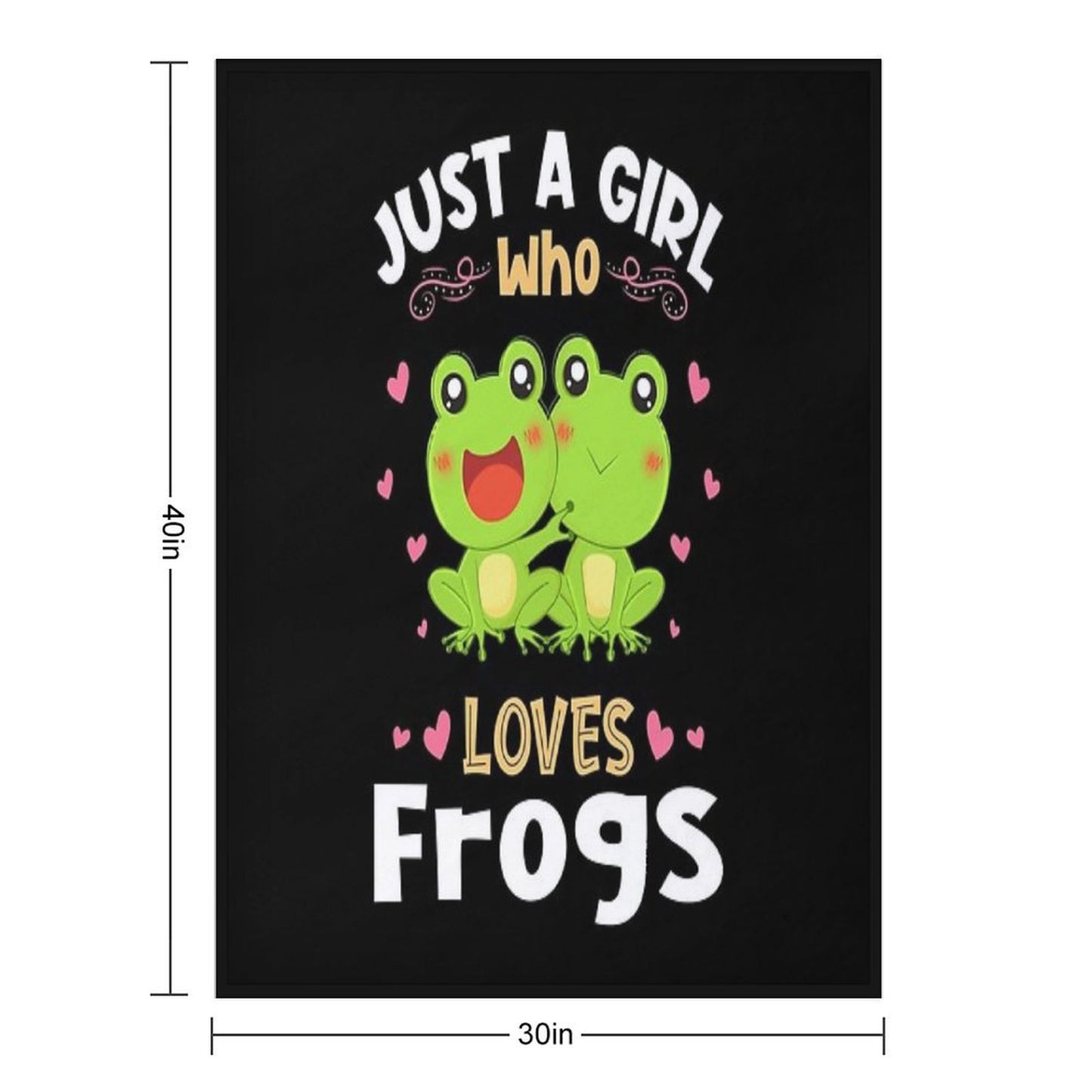 Just A Girl Who Loves Frogs Gift Throw Blanket