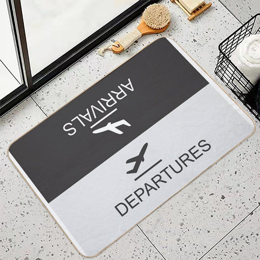 Flight Arrival And Departure Bath Mat