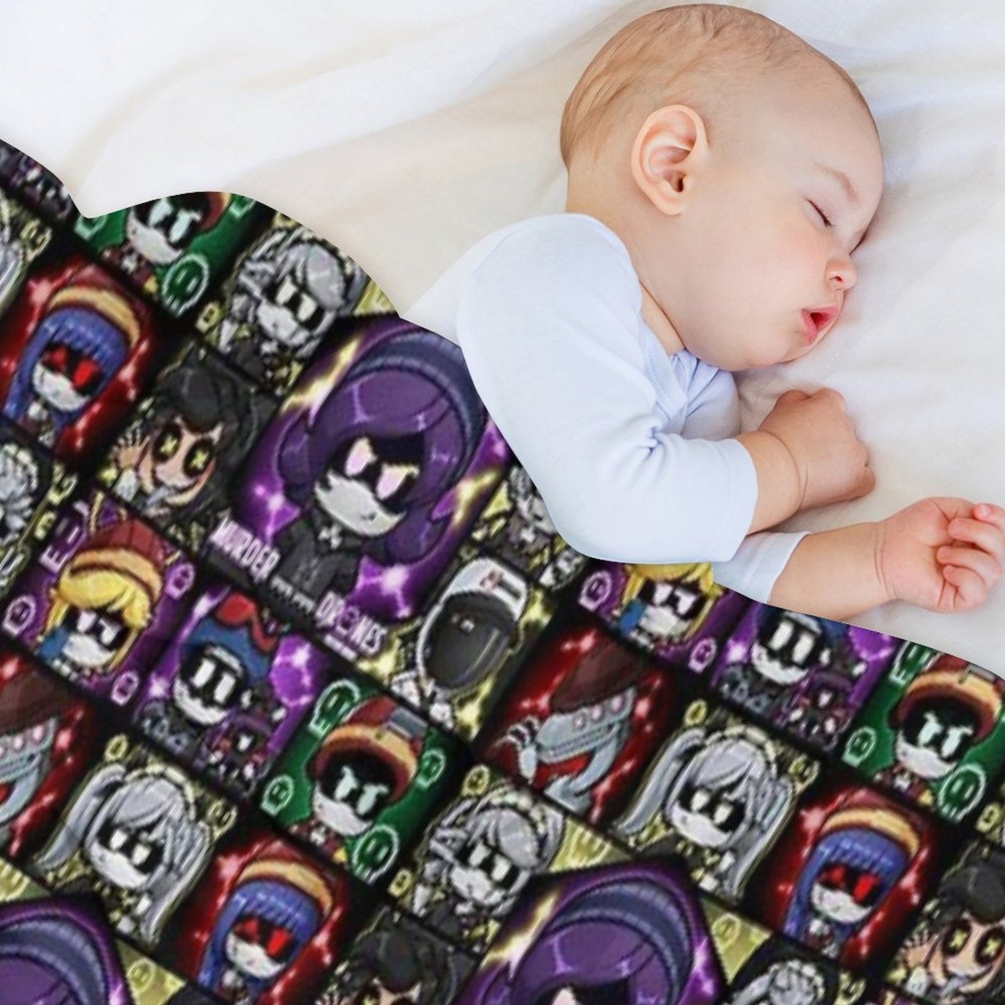 Murder Drones Fanart Chibis Throw Blanket