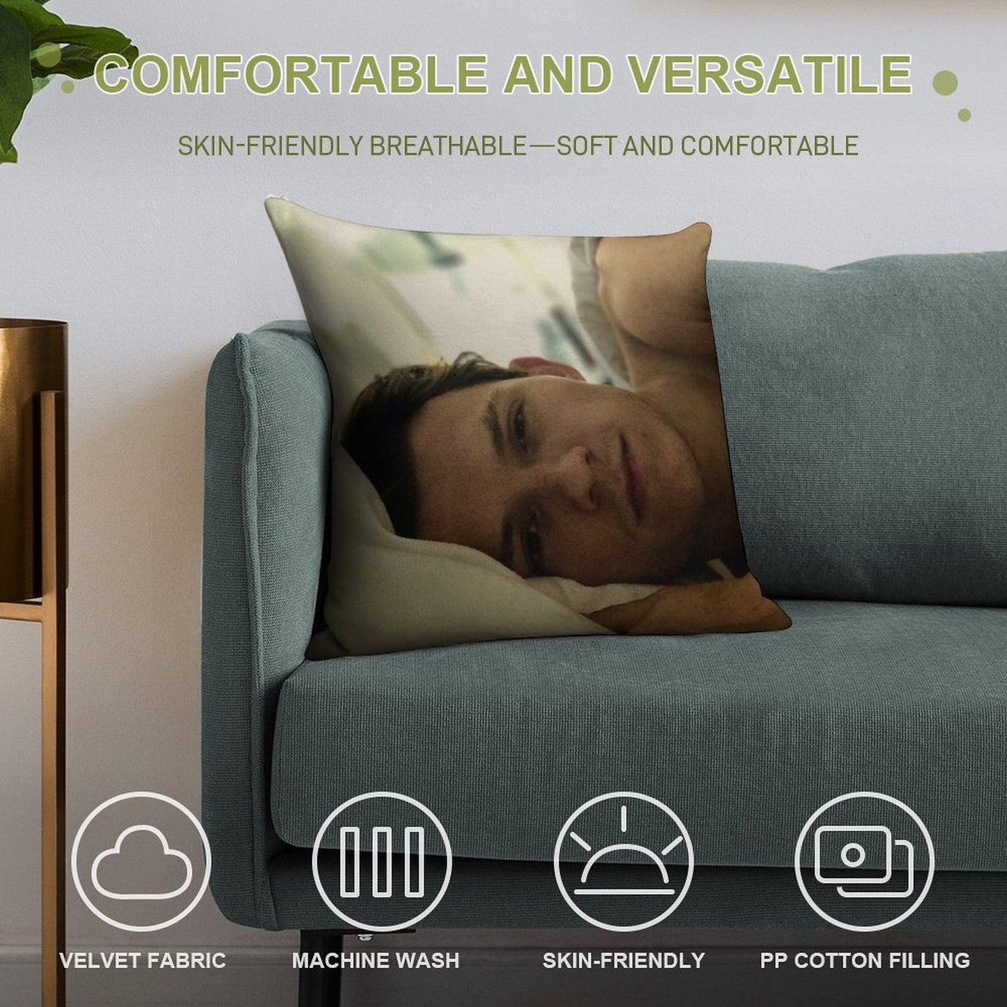 Tom Holland Soft Ultra-Soft Texture Throw Pillow