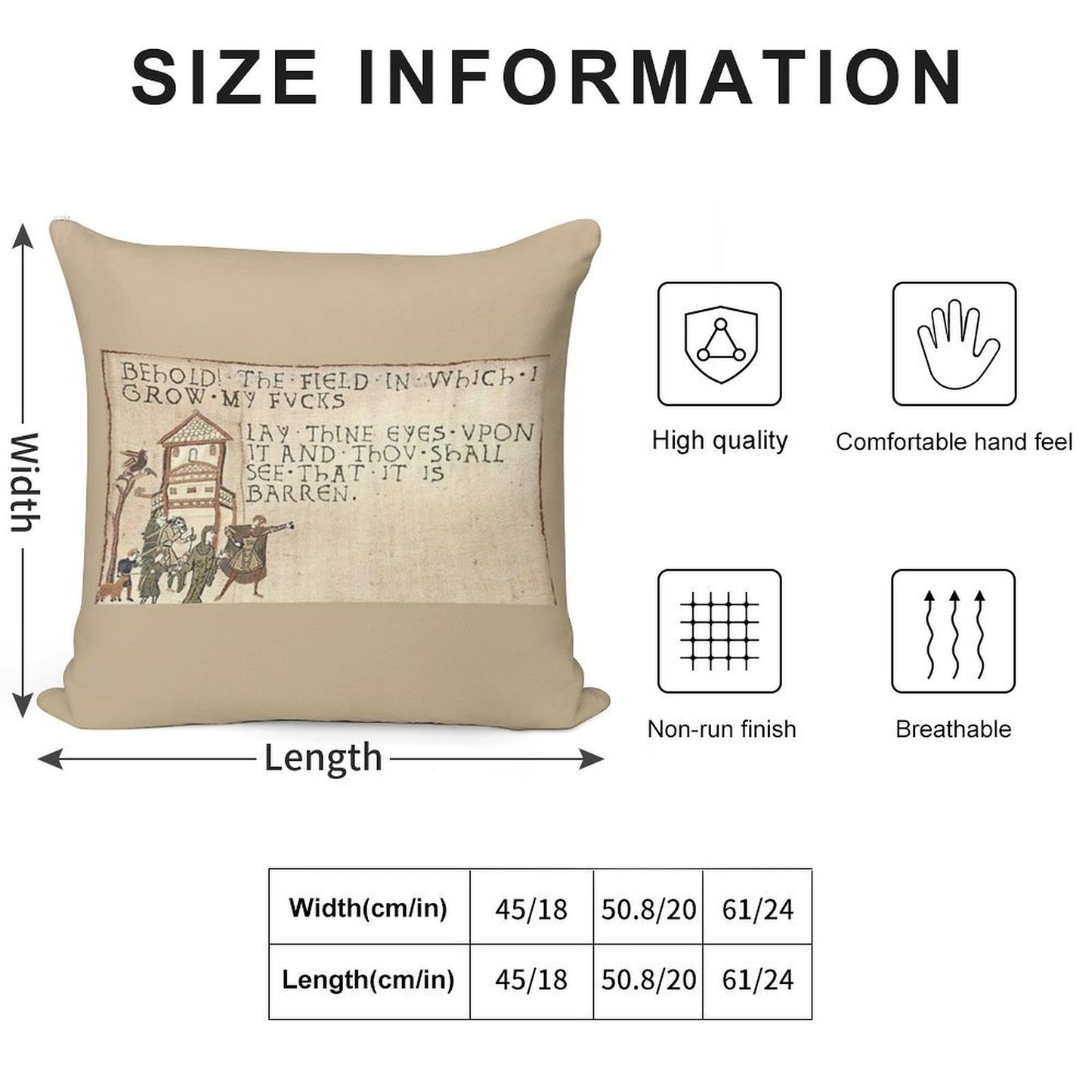 Behold The Field! Soft Bedroom Essential Throw Pillow