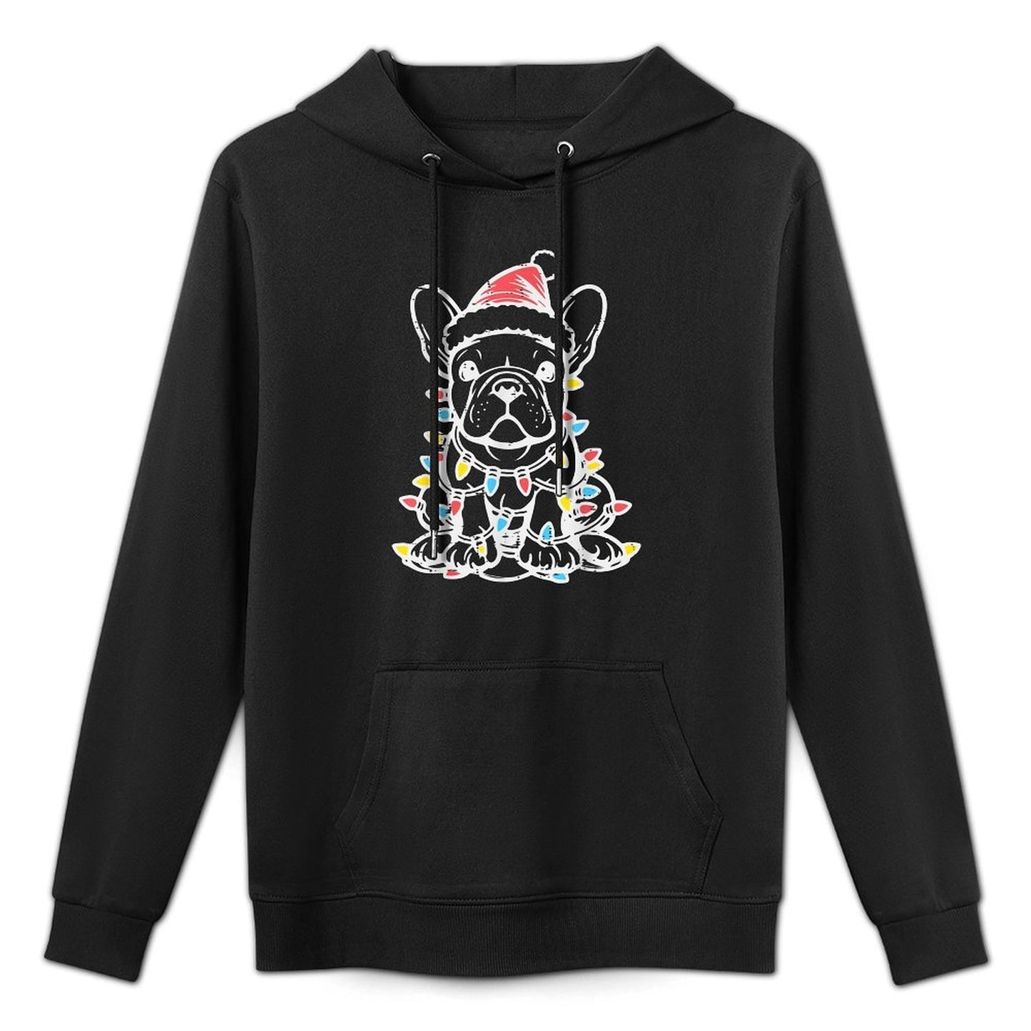 Christmas Dog French Bulldog Xmas Frenchie Men Women Kids Shrink-Resistant Hoodie