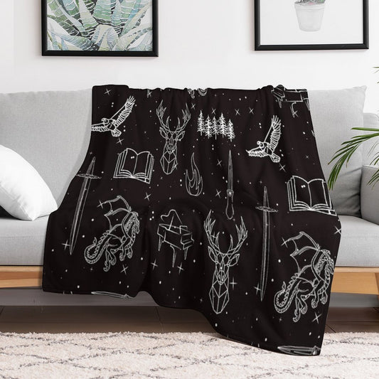 Throne of Glass Pattern Throw Blanket