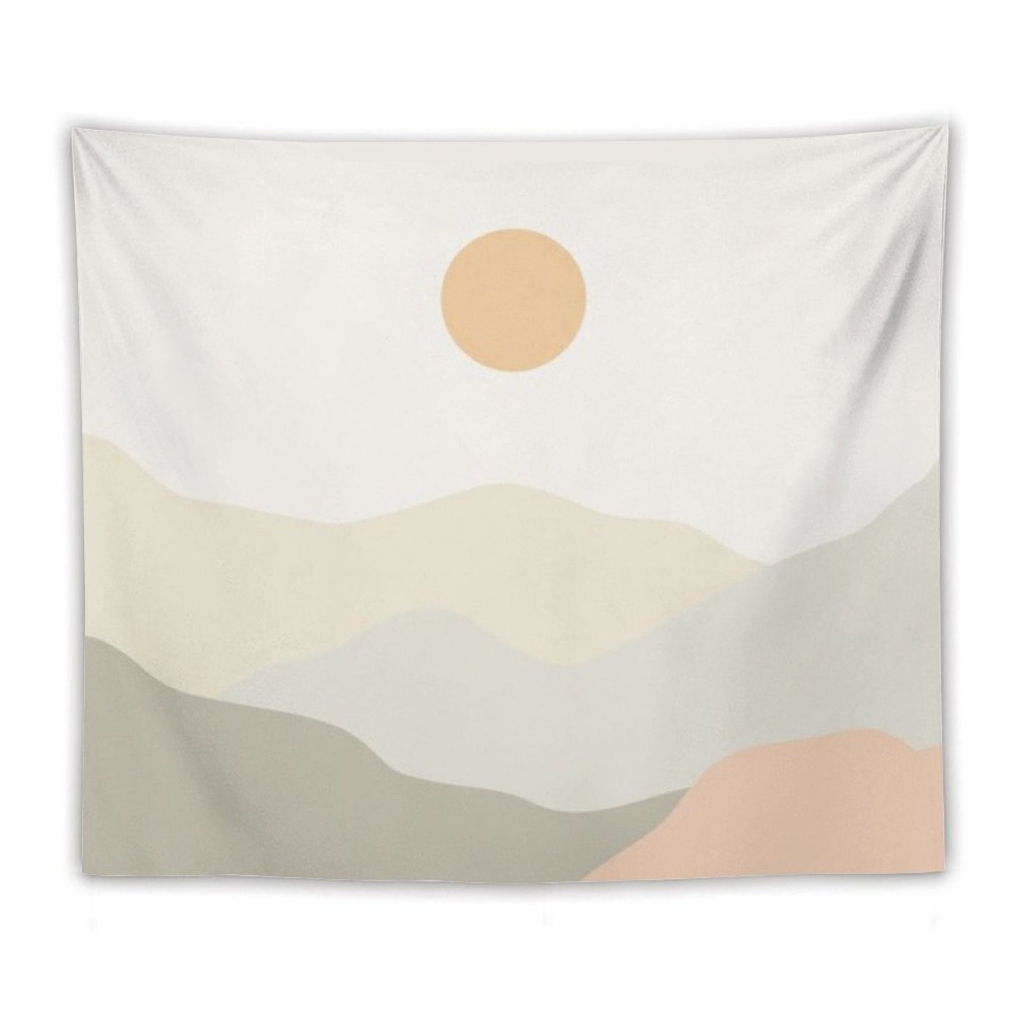 Minimalist Landscape Mountains Tapestry