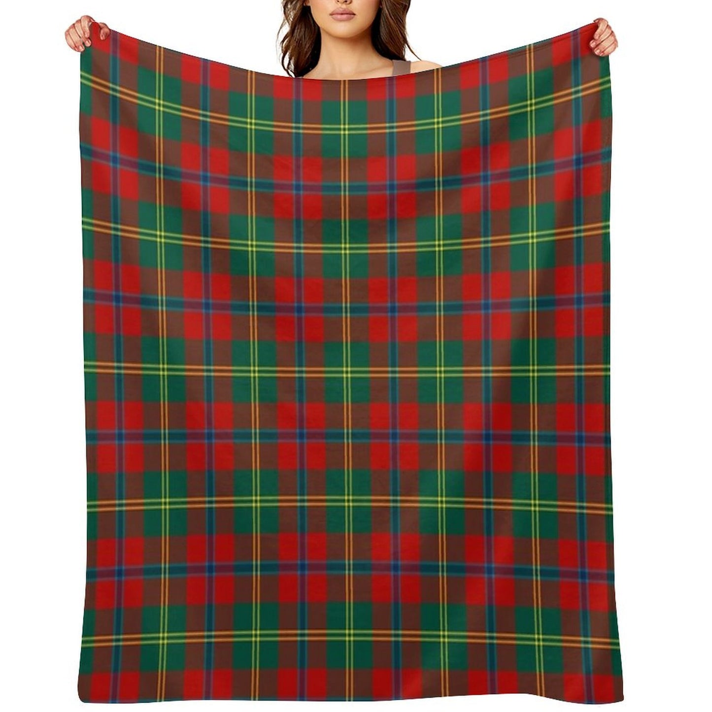 HUTCHINSON (Hutcheson) Tartan ✧ Border Reiver Clan & Family Name Plaid Throw Blanket
