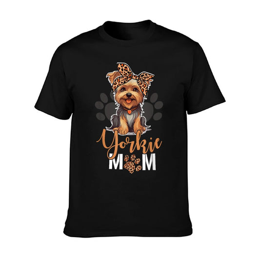 Yorkie Mom Yorkshire Leopard Dog Lovers Mother's Day T-Shirt