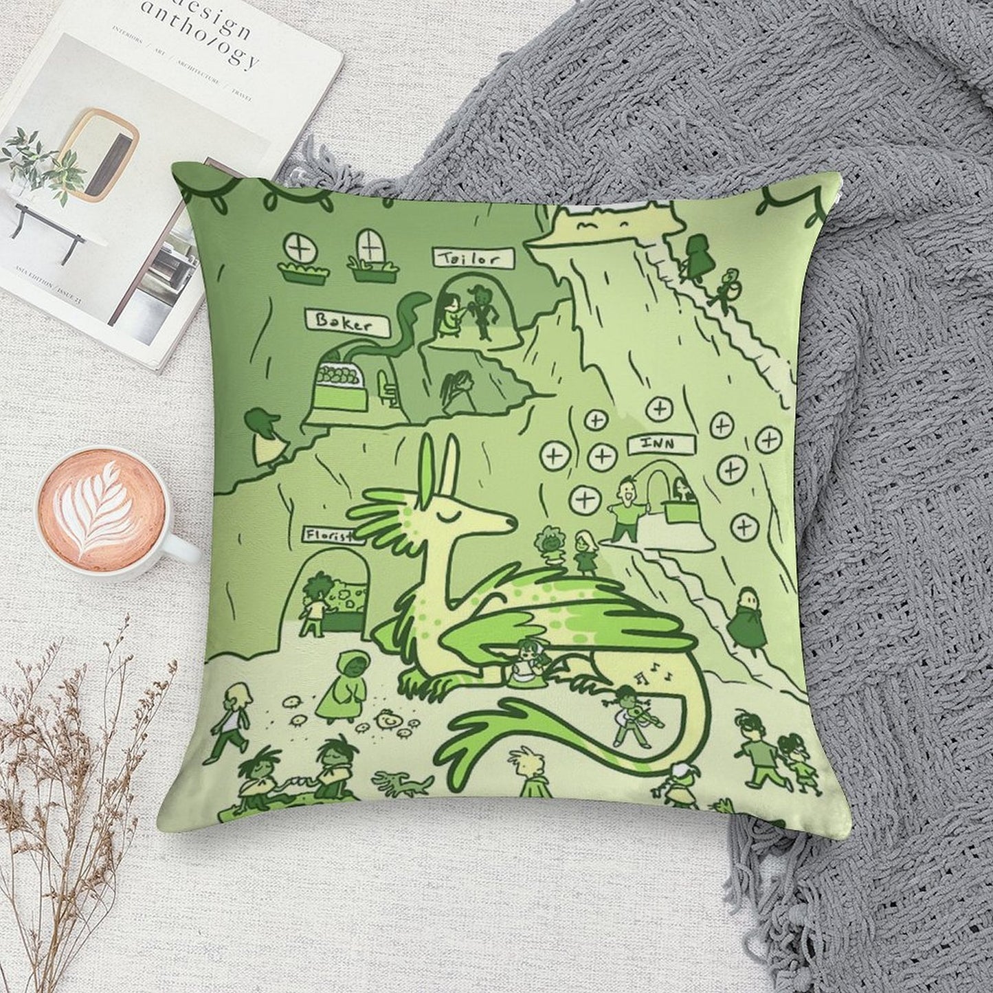 The Hoard Soft Luxury Feel Throw Pillow