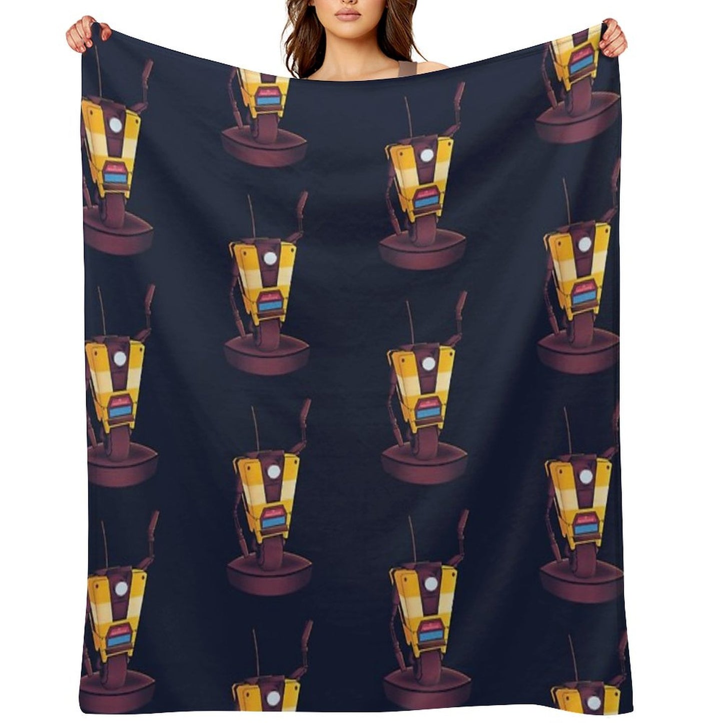 Waving Claptrap! Throw Blanket