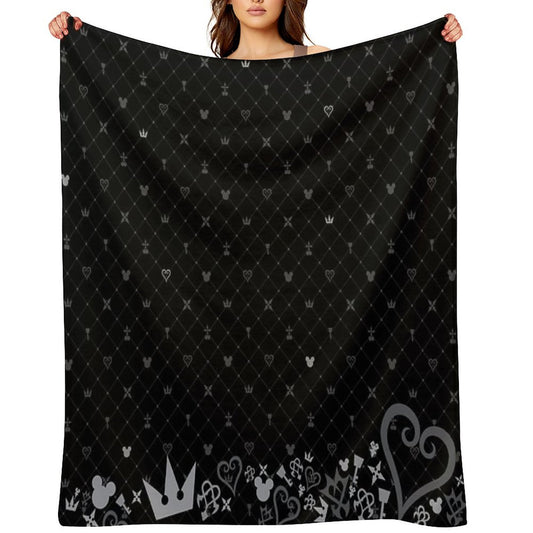 Kingdom Hearts Pattern2 Throw Blanket