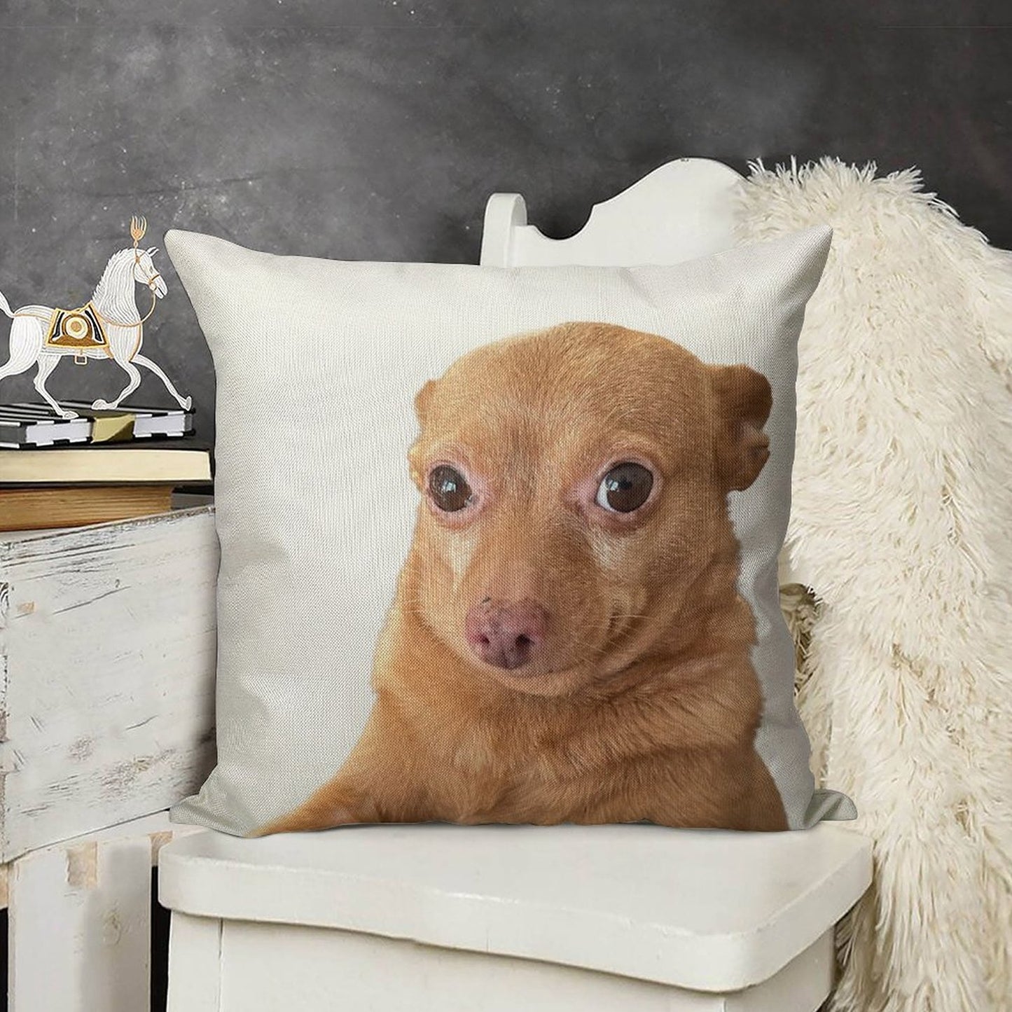 Mr. Mouse Linen Throw Pillow Cover