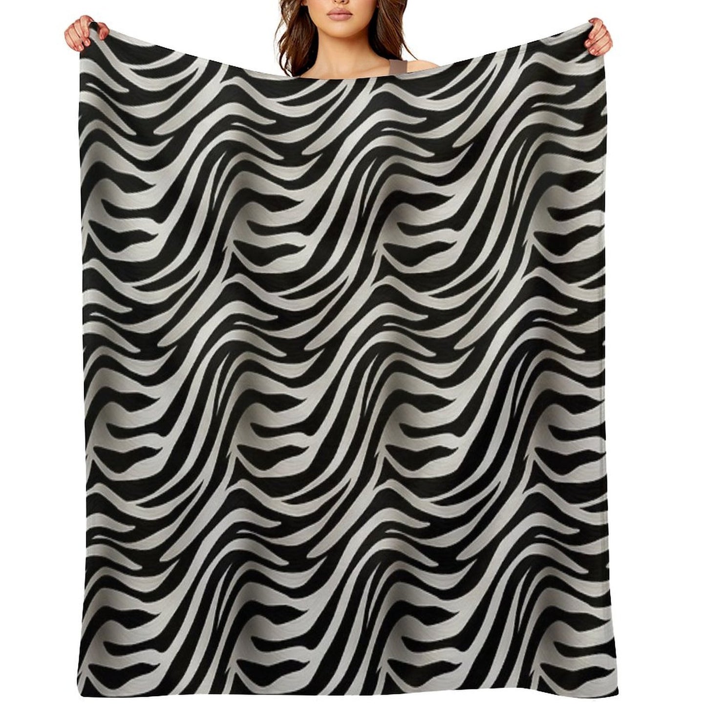 Unique Zebra Skin Pattern Throw Blanket