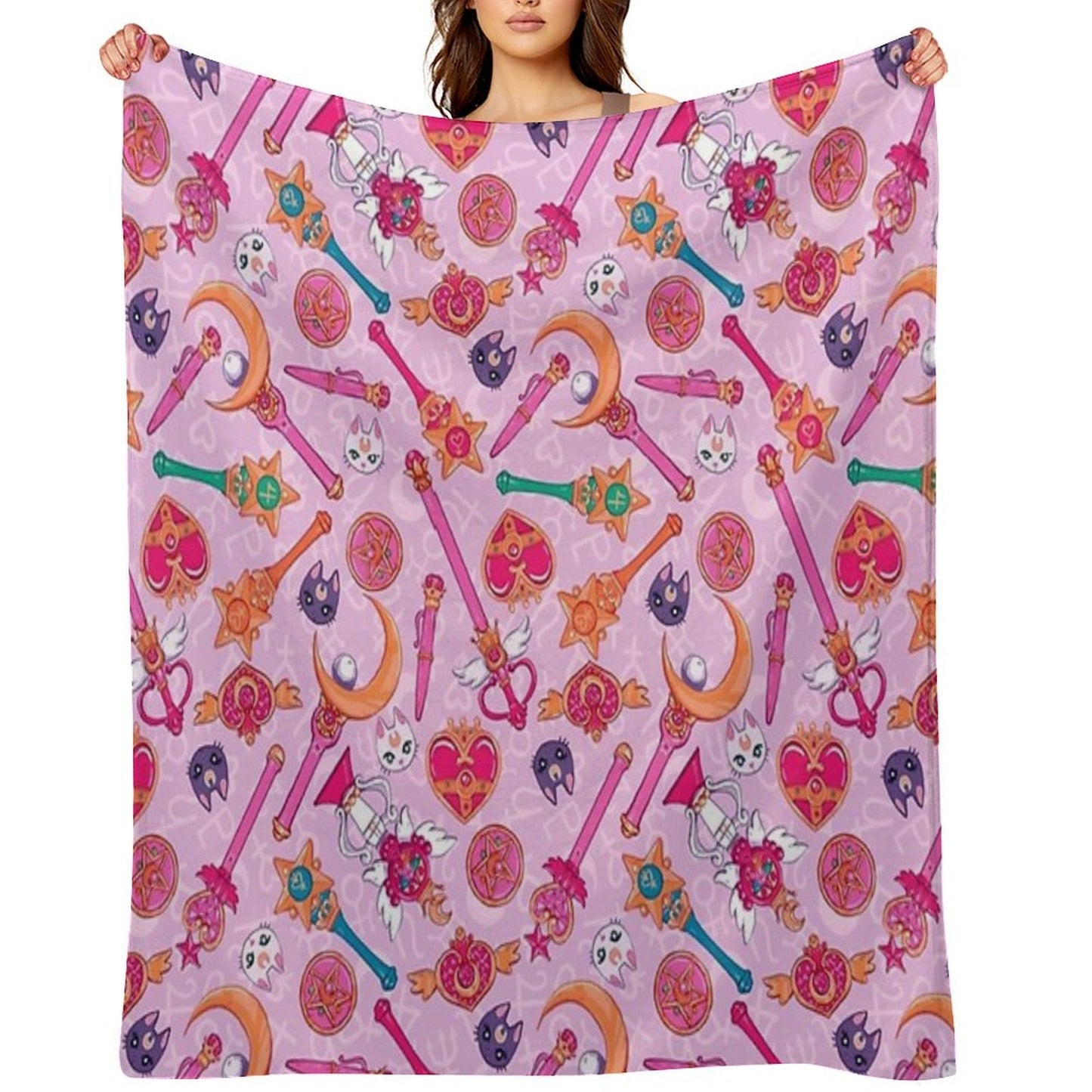 Pastel Moon Prism Power Throw Blanket