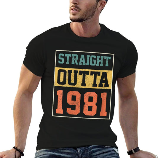 Womens Straight Outta 1981 Funny Vintage 40th Birthday Gift Vintage-inspired T-Shirt
