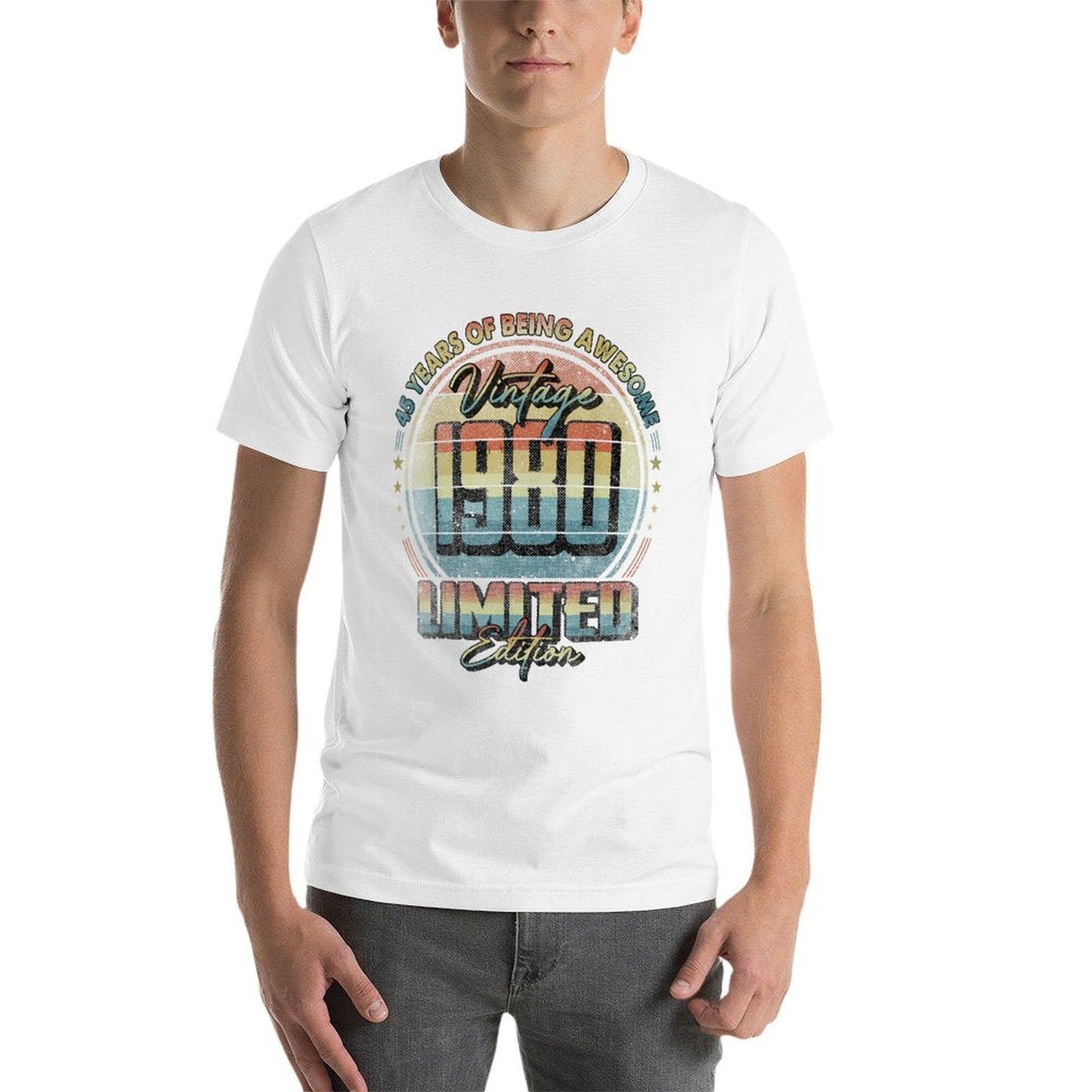 Vintage 1980 Limited Edition 45 Year Old 45th Birthday Stretchy T-Shirt