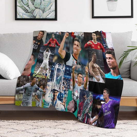 Ronaldo Collage Throw Blanket