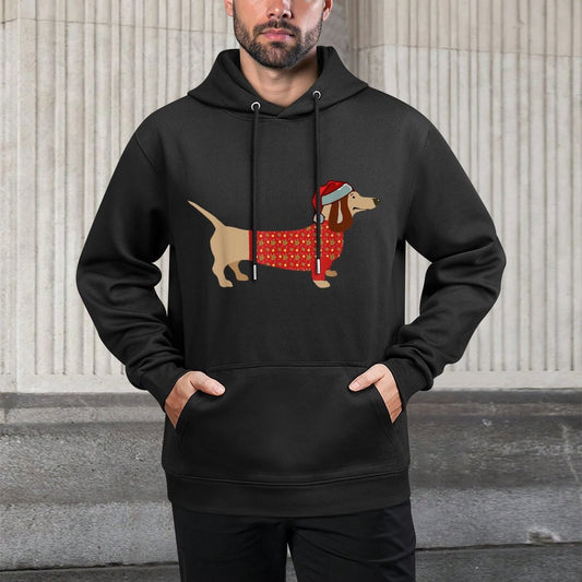 Christmas Weiner Daschund T-shirt Doxie in Dog Dress for Men Women Kids Unisex Design Hoodie