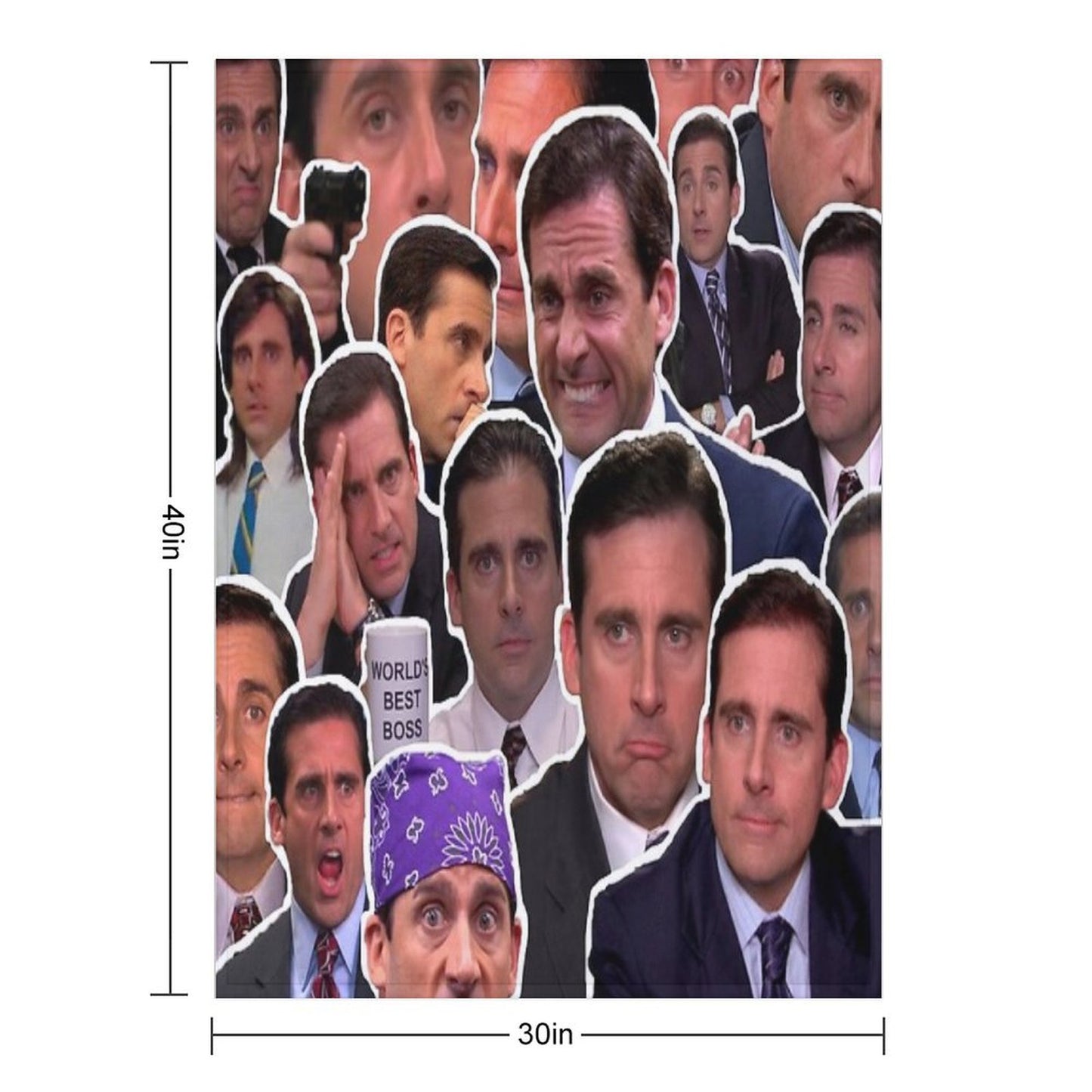 Michael Scott - The Office Collage Throw Blanket