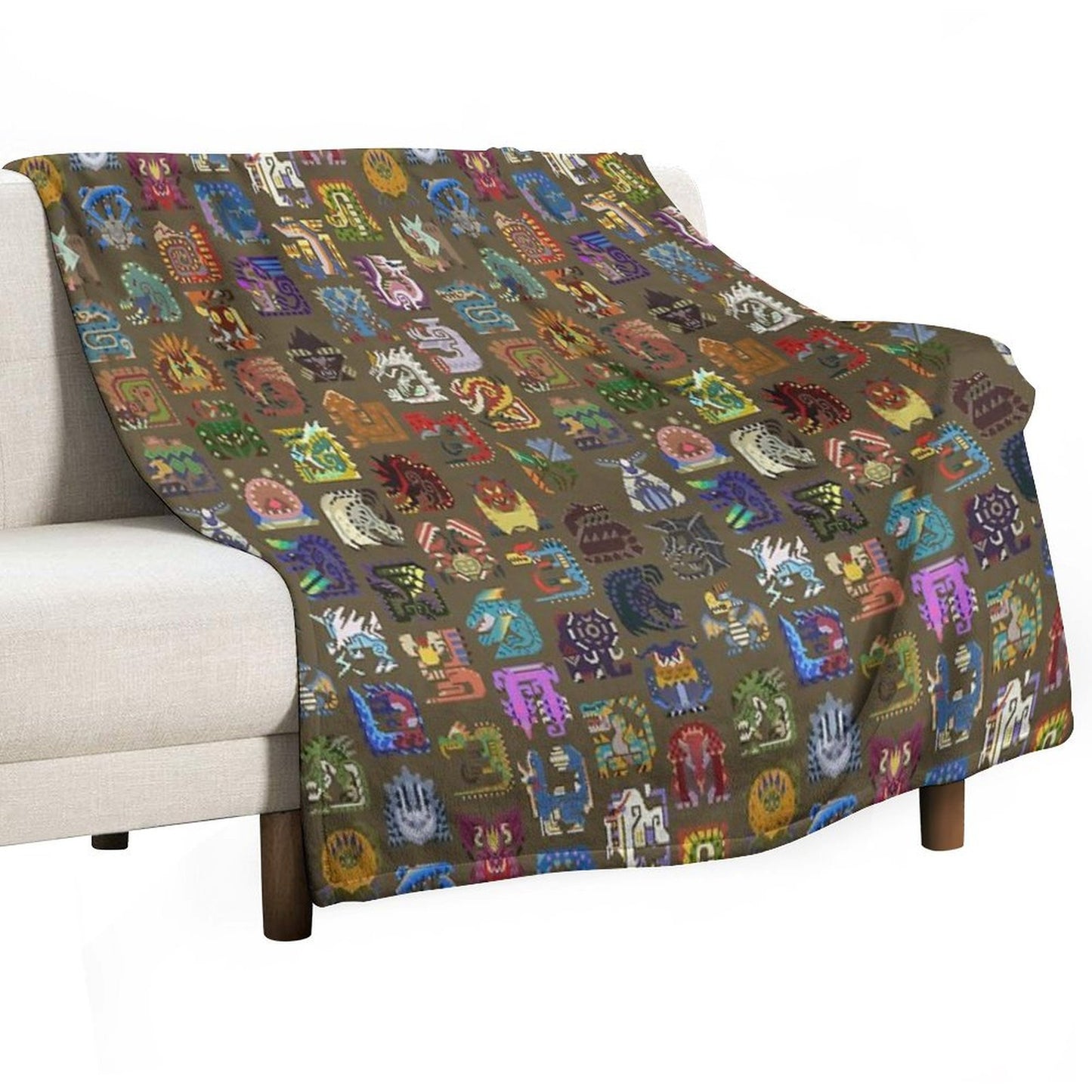 Large Monsters! Throw Blanket