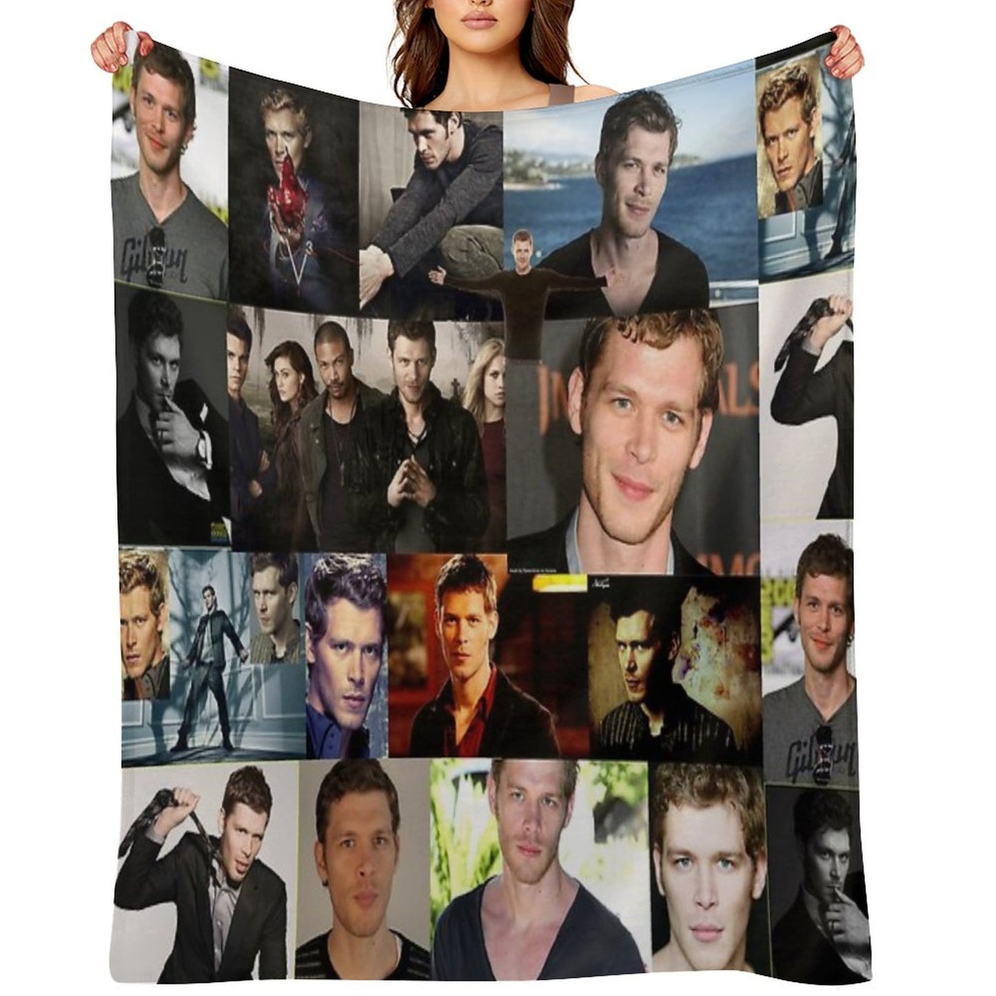 Joseph Morgan Collage Throw Blanket
