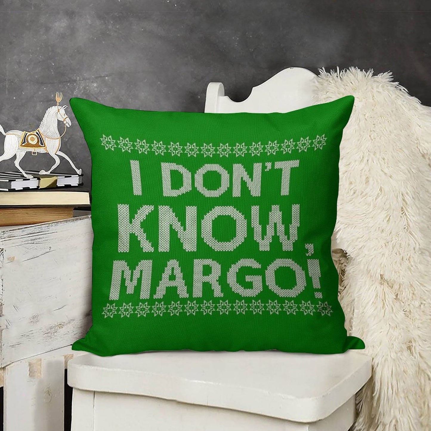 I Don't KNOW, MARGO! Linen Throw Pillow Cover