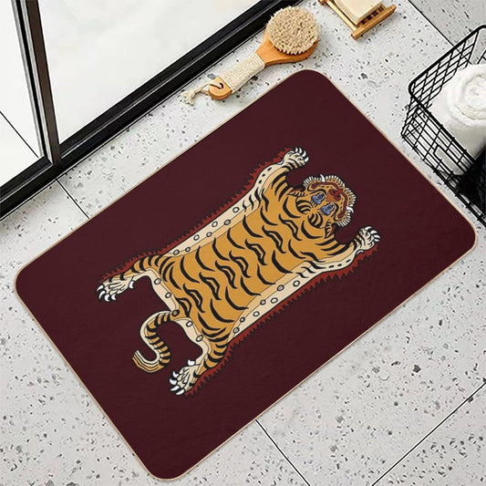 TIBETAN TIGER RUG 1-maroon Bath Mat