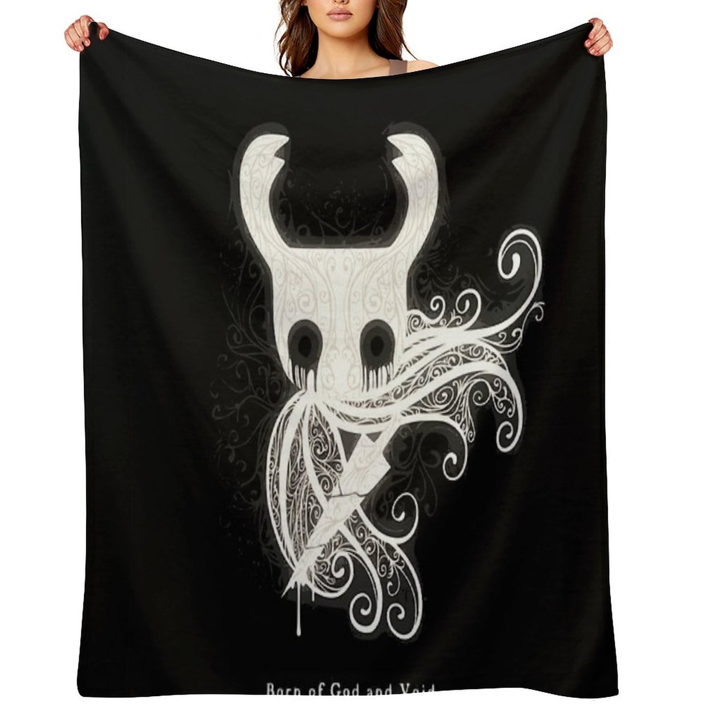 The Knight from Hollow Knight - Born of God And Void Throw Blanket