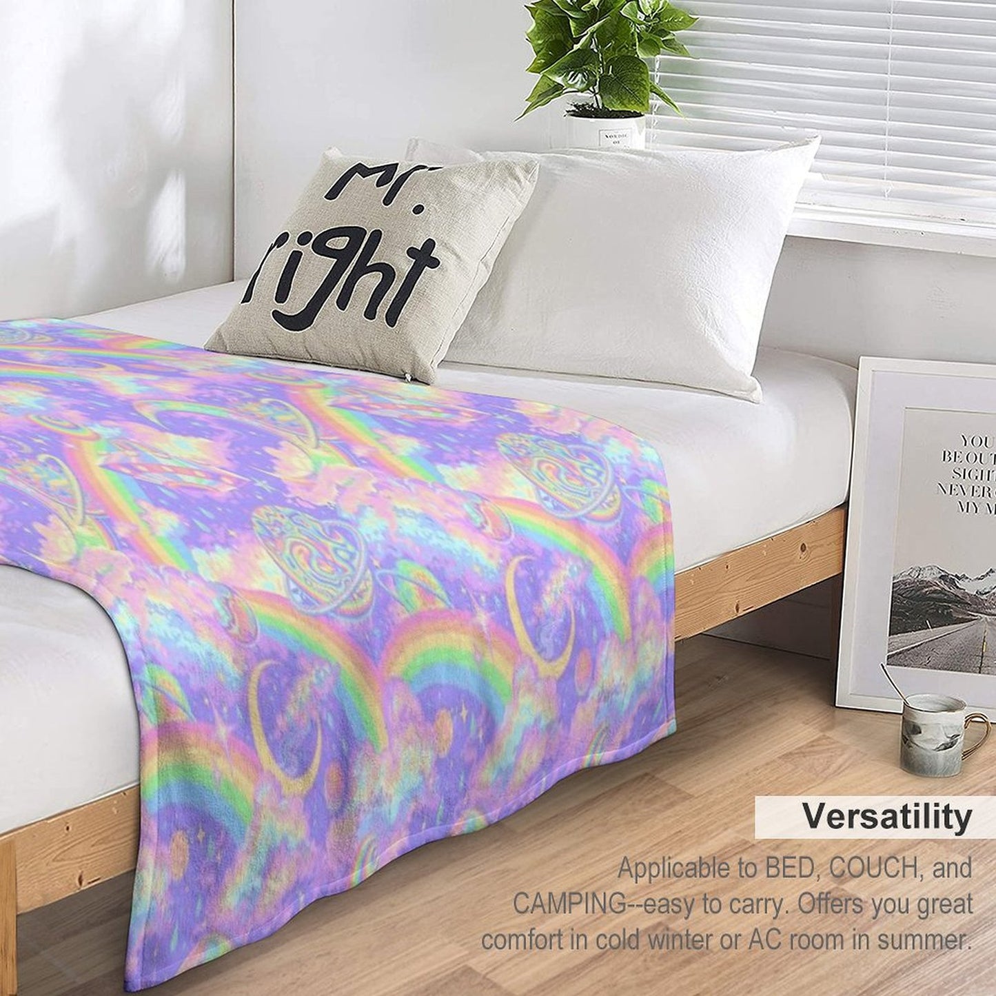 Psychedelic Space Throw Blanket