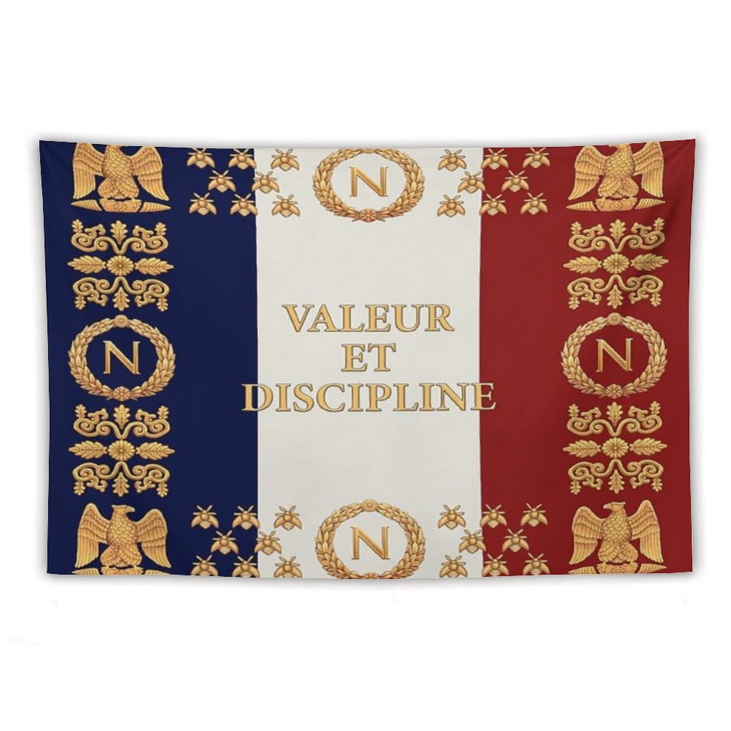 Napoleonic French Regimental Flag Valeur Et Discipline Tapestry