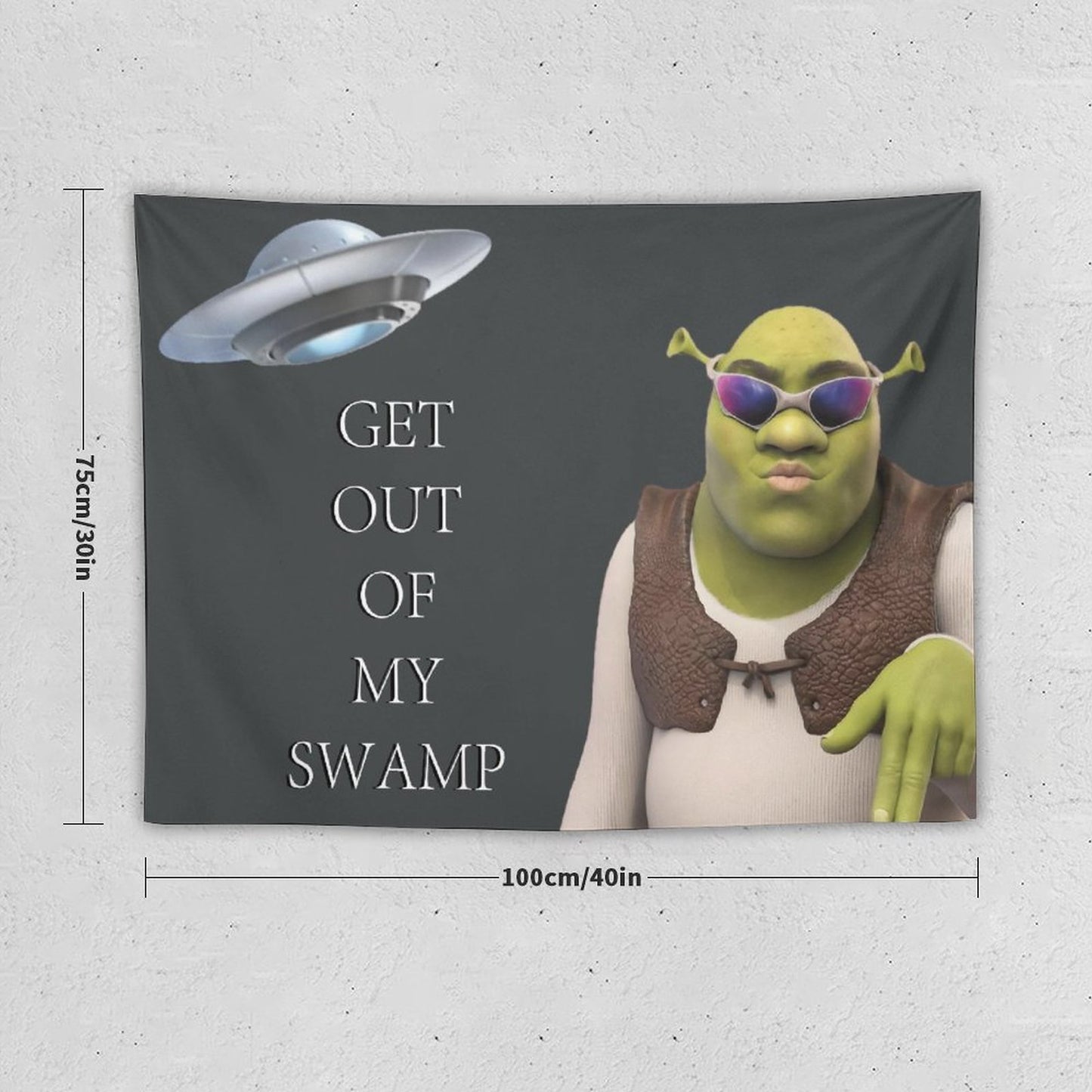 Shrek Get Out of My Swamp UFO Tapestry