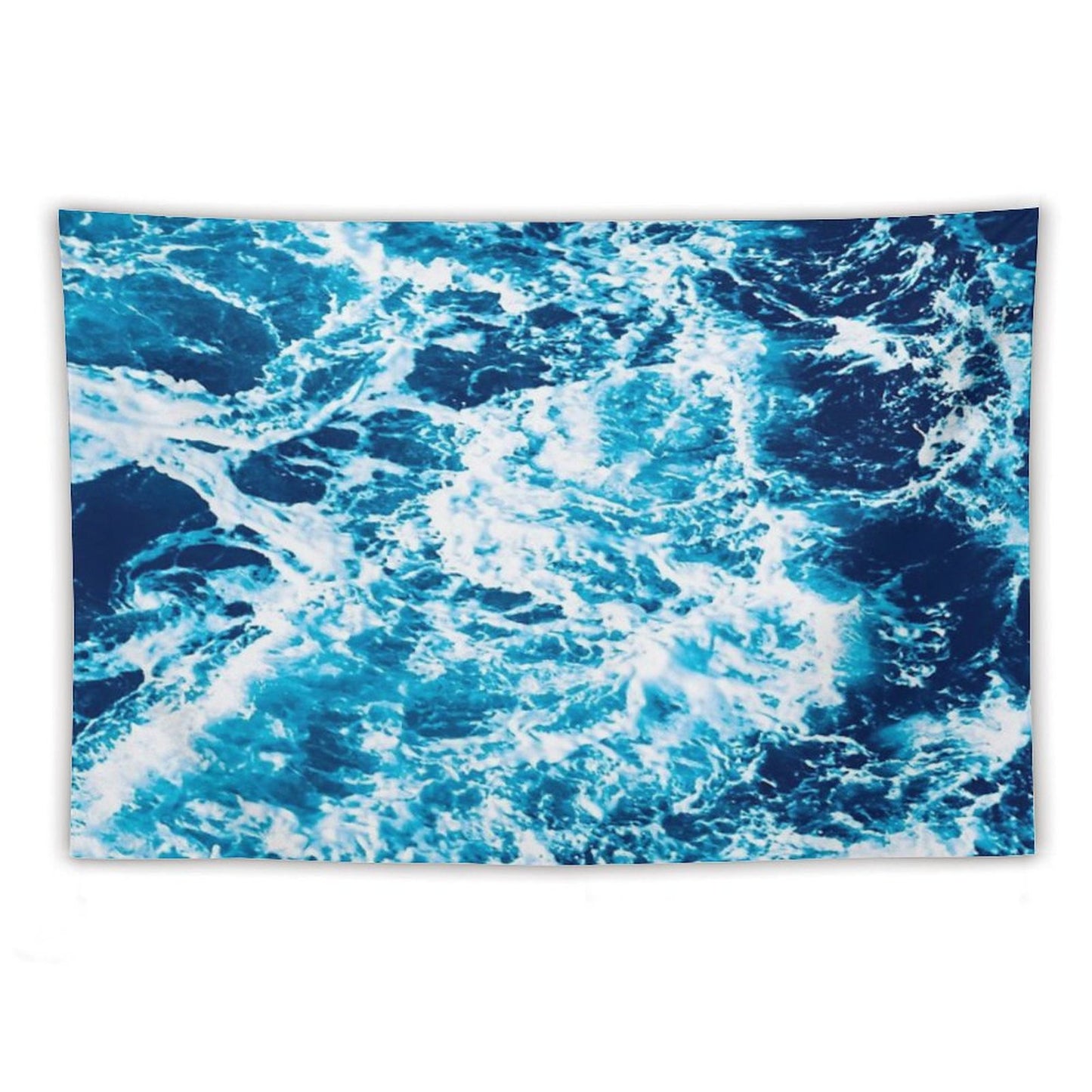 Turquoise Ocean Wave - Electric Marbled Seas Tapestry