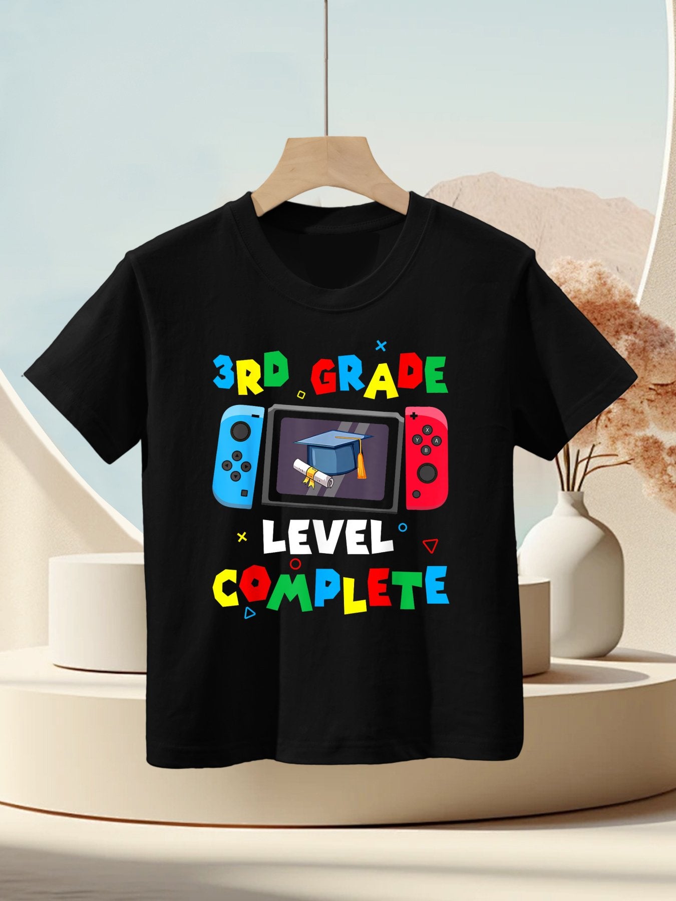 Game Controller Level 3rd Grade Complete Boys Graduation Kids T-Shirt
