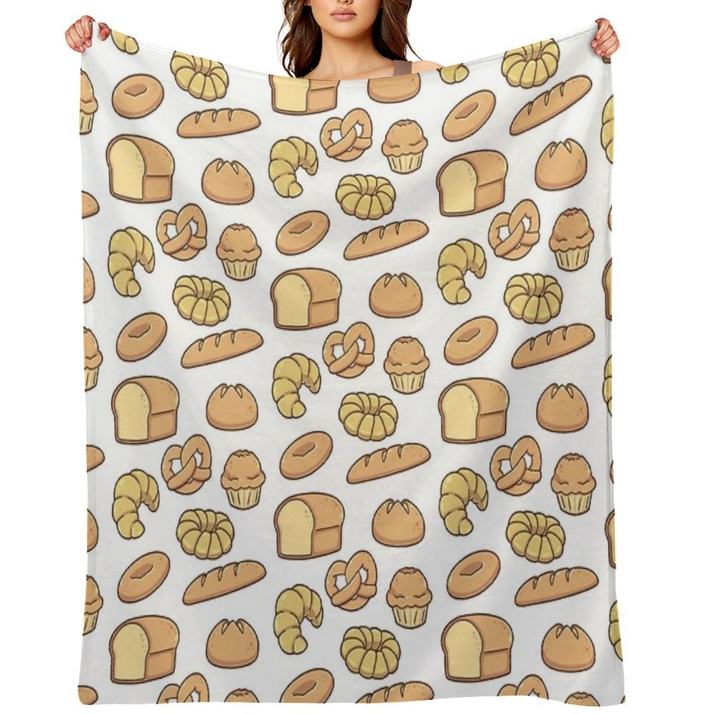 All Types of Bread Pattern Throw Blanket