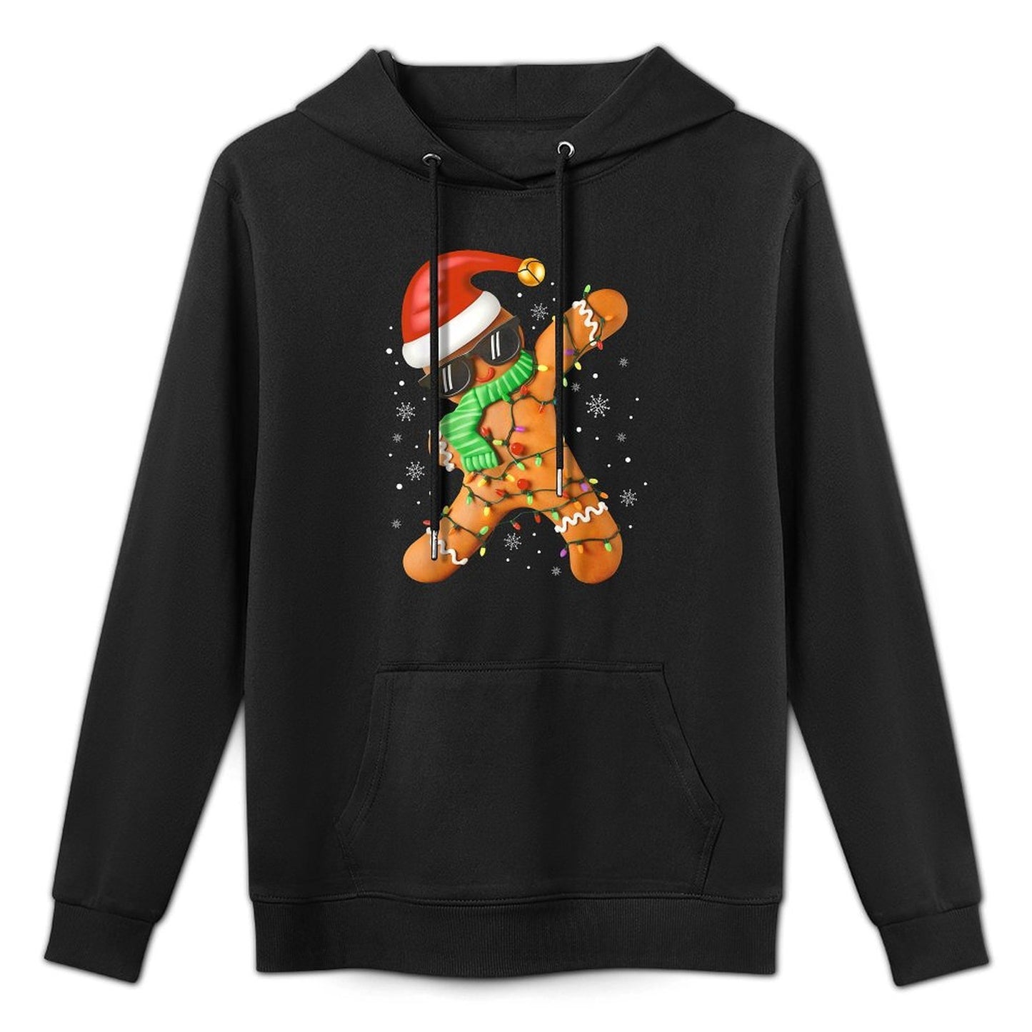 Funny Christmas Boys Kids Dabbing Gingerbread Xmas Pajamas Durable Construction Hoodie