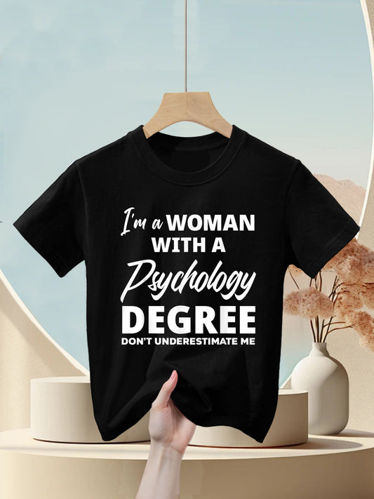 Womens Funny Psychology Degree Graduation Psychologist Kids T-Shirt