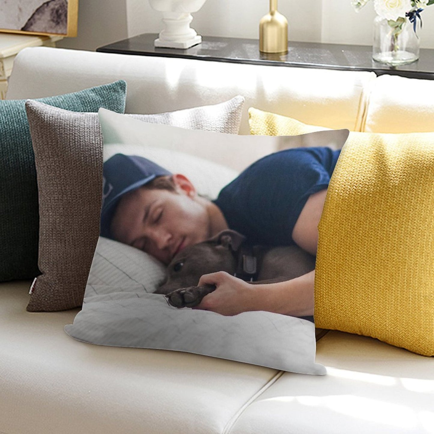 Tom Holland with Tessa Soft High-Density Material Throw Pillow