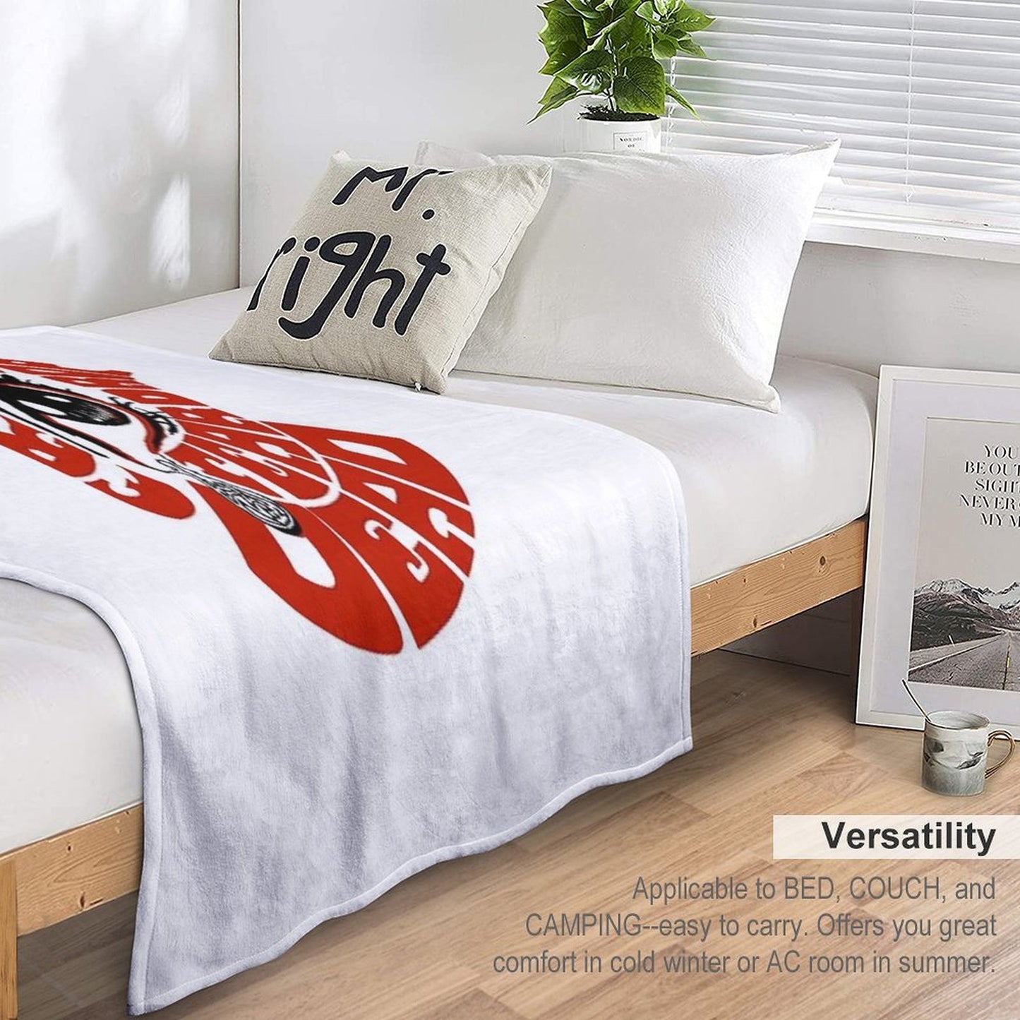 Frankie Teardrop Dead Darren Grealish Artwork Throw Blanket