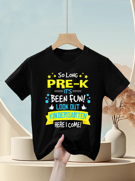 So Long Pre-K Kindergarten Here I Come Graduation Gifts Kids T-Shirt