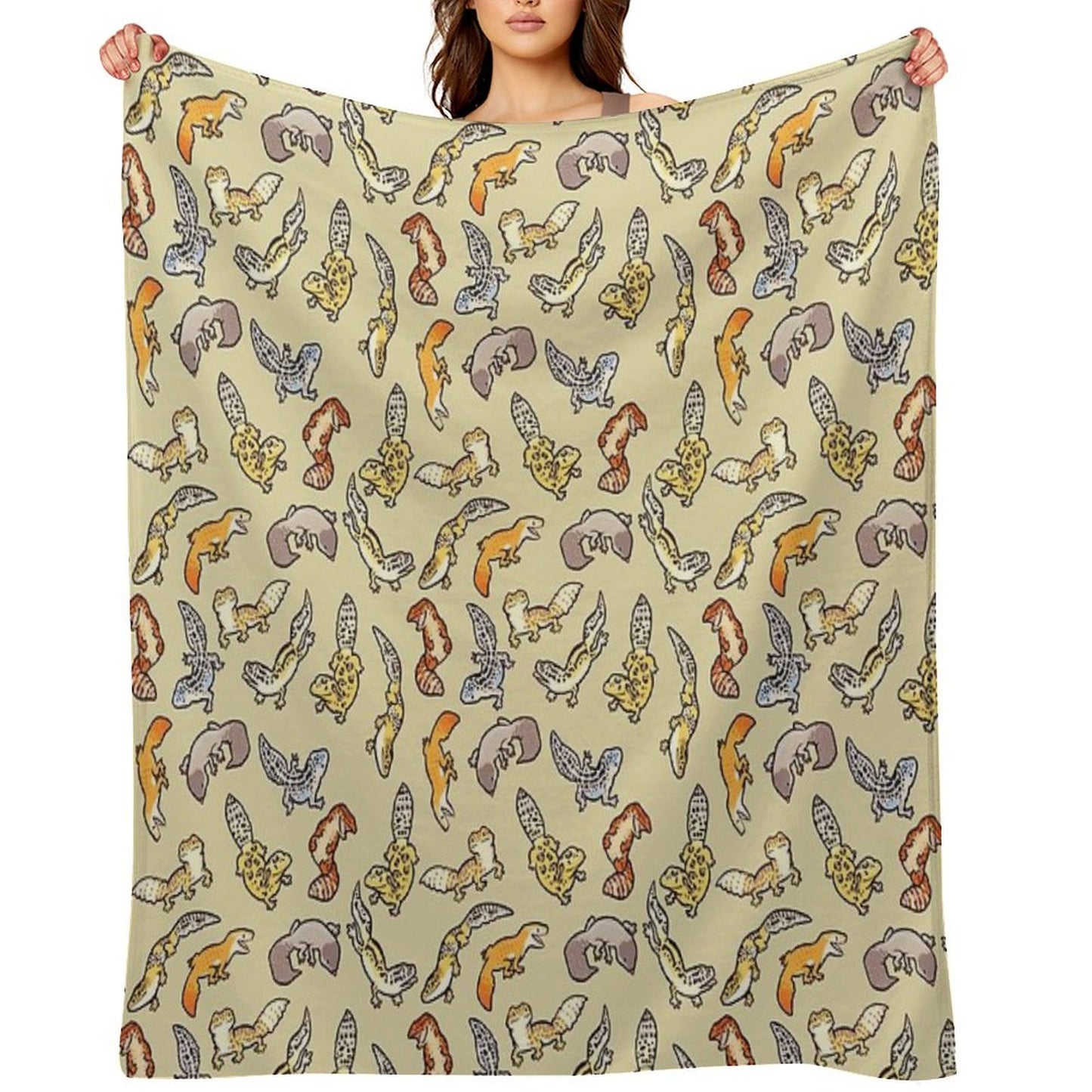 Chub Gecko Babies Throw Blanket