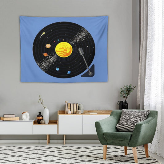 Solar System Vinyl Record Tapestry