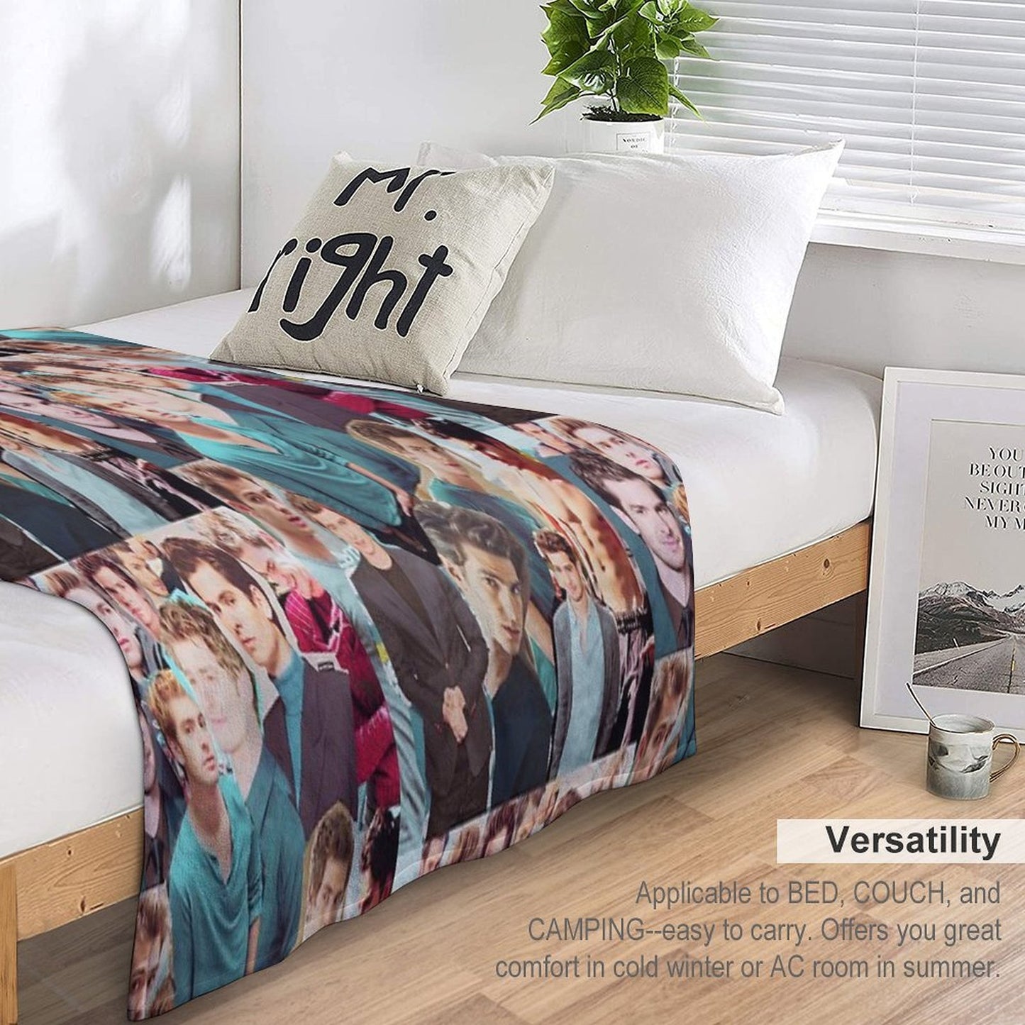 Andrew Garfield Collage Throw Blanket